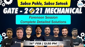 GATE - 2021 ME | Forenoon session | Complete Detailed Solutions | By India