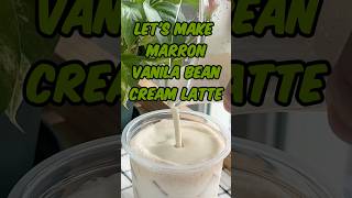 Marron and vanila bean😋#asmr #creamlatte #크림라떼 #홈카페 #homecafe #latte #korea