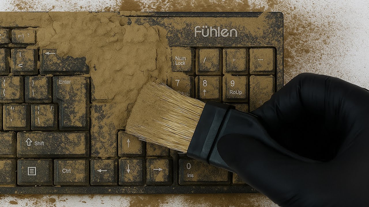 ASMR Dirty keyboard With Mud | Satisfying Keyboard Cleaning - YouTube