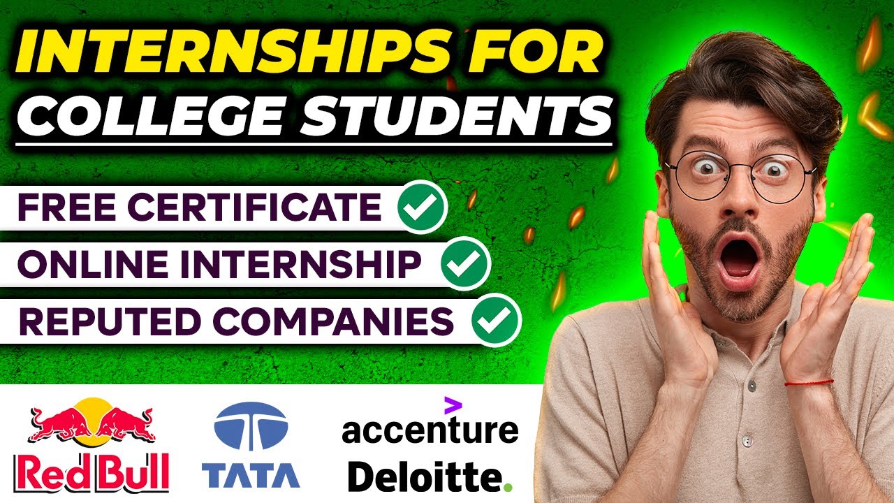 Internships for college students with FREE Certificate Best