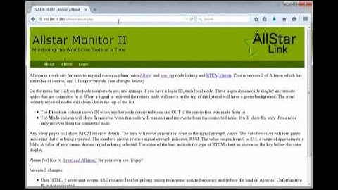 Raspberry Pi 2 AllStar Setup Part 2 - Allmon ( corrected )