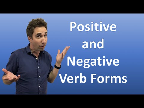 ESL Positive And Negative Verb Forms