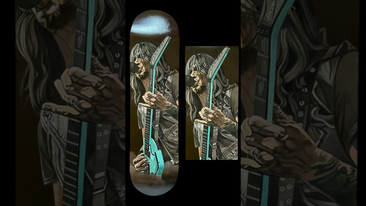 "THRASHER", my painting of DEATH ANGEL's Original Founding Member/Lead Guitarist, Rob Cavestany