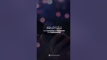 التوبة ❤.   سورة النساء : الأية [17- 18].