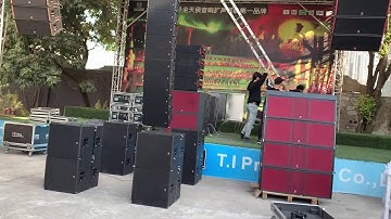 Max-6 dual 6 inch line array testing.