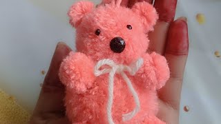 yarn pom pom teddy bear diy tutorial #live