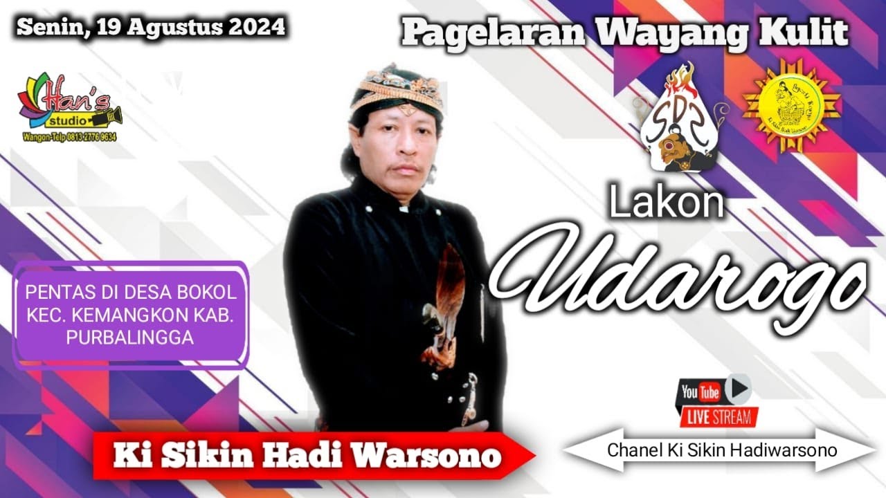 LIVE KI SIKIN HADI WARSONO -  LAKON UDAROGO - DESA BOKOL KEC. KEMANGKON  SENIN, 19 AGUSTUS 2024