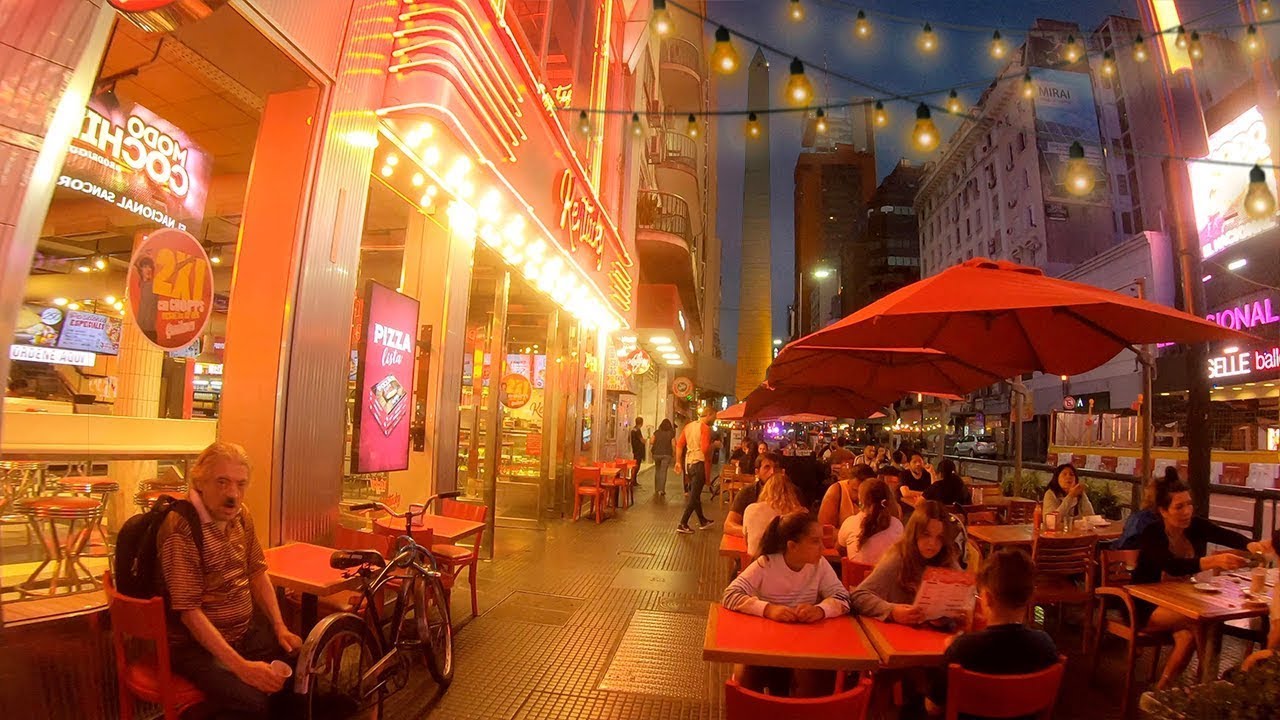 Ночной Буэнос-Айрес — пешеходная экскурсия【4K】🇦🇷