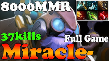 Dota 2 - Miracle- 8000MMR Plays Tinker 37Kills - Full Game - Ranked Match Gameplay