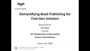 Webinar: Demystifying Book Publishing for First-Gen Scholars