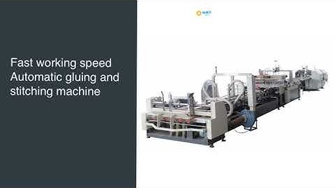 Fully automatic gluing and stapler machine video