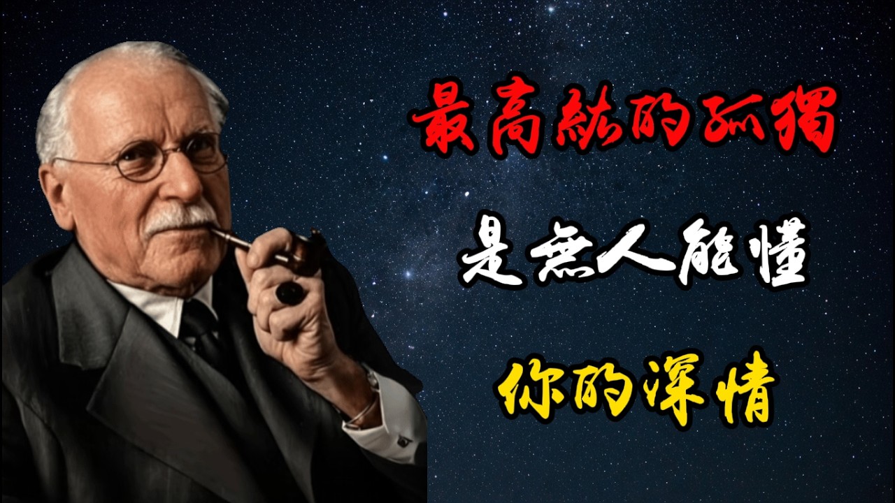 卡爾·榮格：孤獨不是身邊無人，而是無法說出內心最重要的話。#榮格 #孤獨心理學 #心靈捕手 #自我成長 #潛意識#孤獨感 #人格面具  #心理療愈