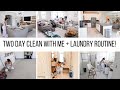 CLEAN WITH ME + LAUNDRY ROUTINE FAMILY OF 4 // CLEANING MOTIVATION // Jessica Tull cleaning