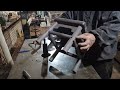 Process of manufacturing small sturdy chair. Amazing woodworker