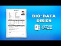 How to make Bio data in MS Word | Bio data Format