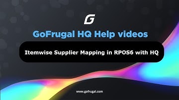 Itemwise supplier mapping in RPOS6 with HQ