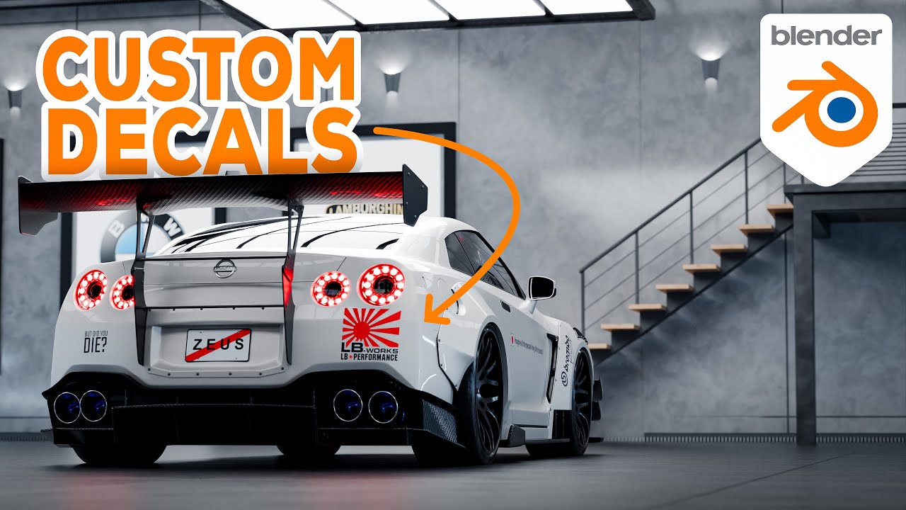 Easiest way to make custom decals in blender - YouTube