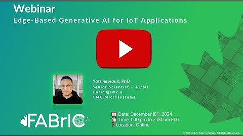 Webinar - Edge-Based Generative AI for IoT Applications