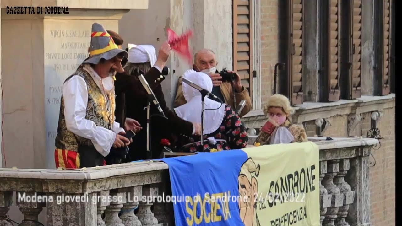 Lo sproloquio del Sandrone. Modena Piazza Grande giovedi grasso 2022