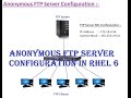 Non-Anonymous FTP Server Configuration in RHEL6 - YouTube
