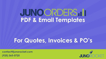 PDF and Email Templates for Juno Orders