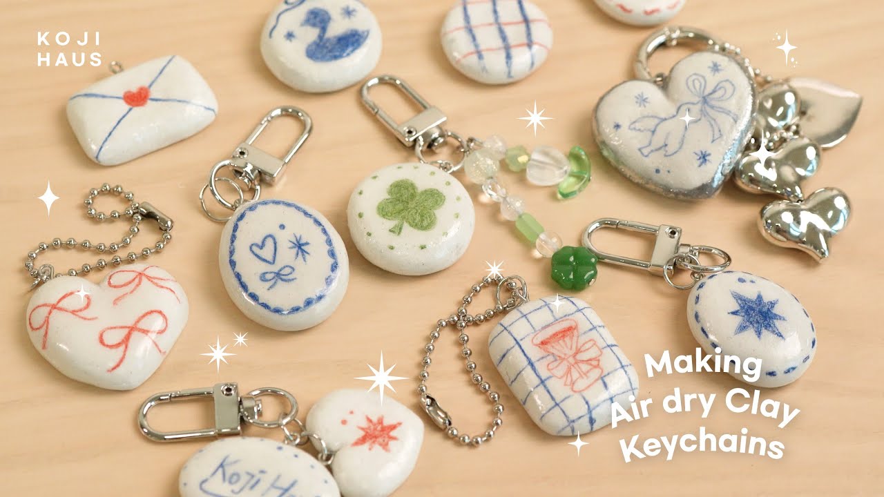 이거 도자기냐고? 지점토로 내맘대로 빈티지 무드 키링 만들기  🦢✨