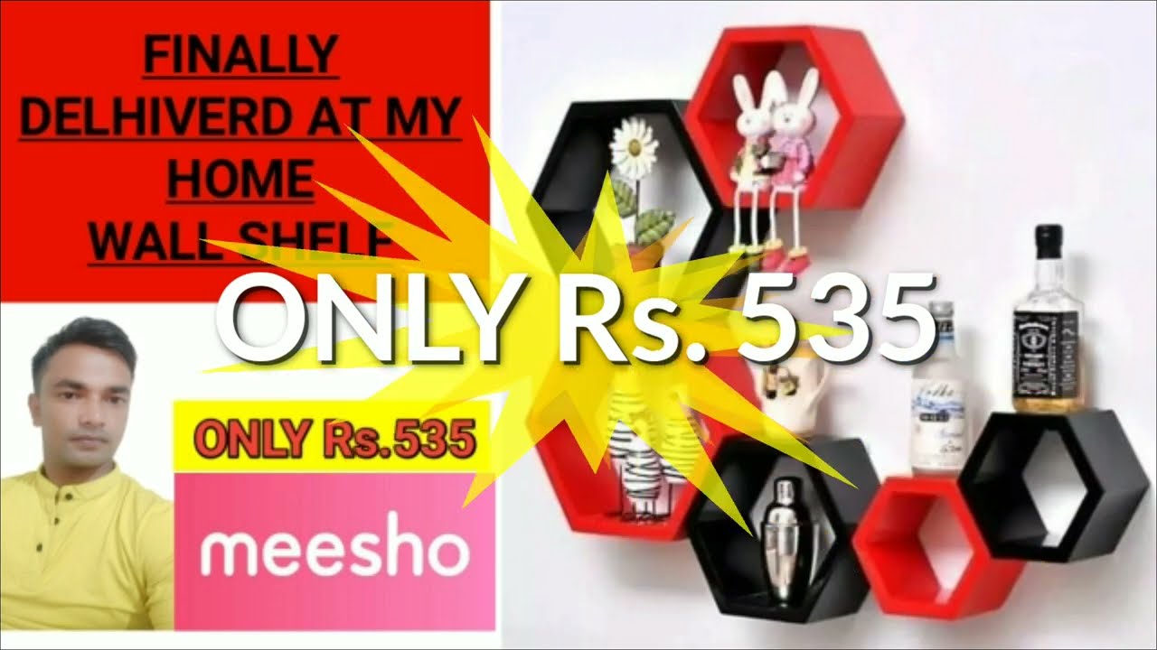 Decorating wall shelves pack of six from meesho at just 535,fabulous wall decor, hexagon racks