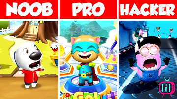 NOOB vs PRO vs HACKER - Minion Rush vs HERO Dash | android ios gameplay 1080p 60fps landscape