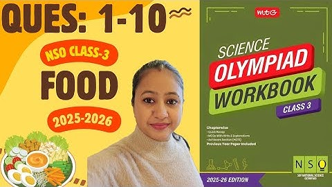 🏅SOF NSO Class-3 💯 2025-2026 ✅ Chapter- 3 Food Question: 1-10 🎉 Science Olympiad 