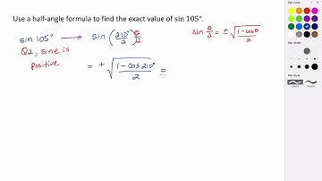 Finding Exact Value of Sine Using the Half-Angle Formula