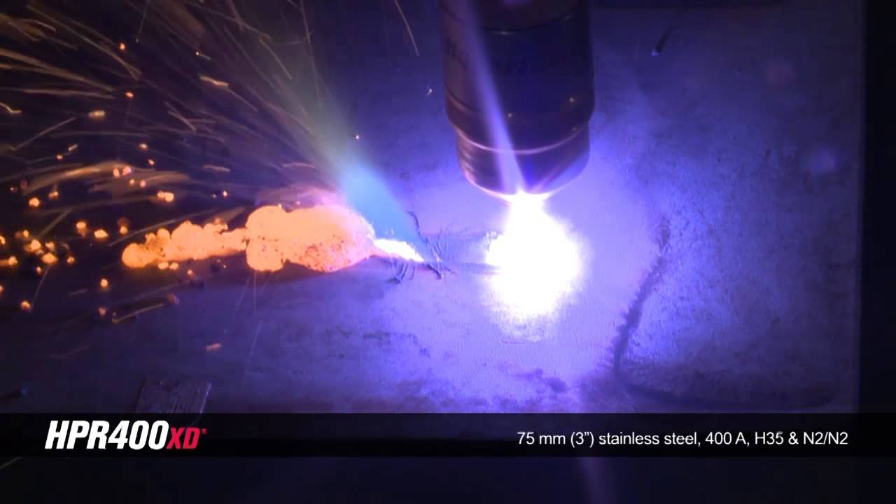 cnc mill HPR400XD 75 mm (3 in) stainless slow motion pierce