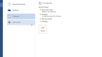 Lesson 3 - Opening Documents