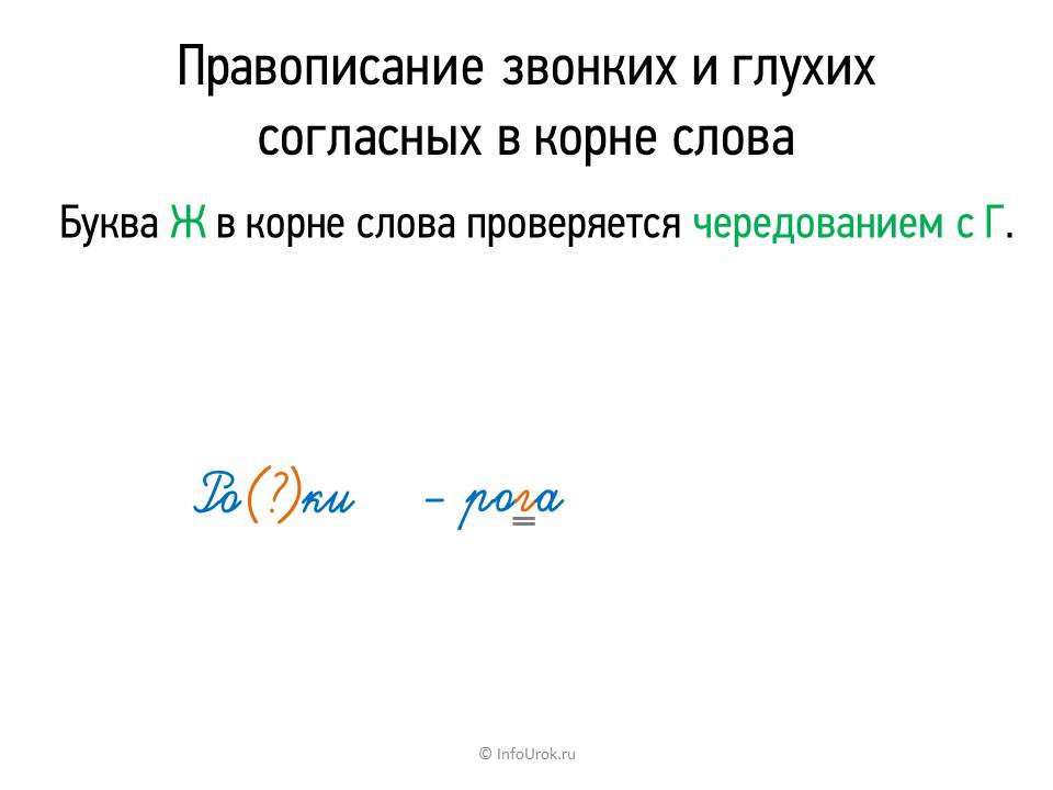 Правописание парной звонкой и глухой