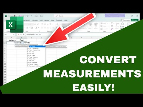 How to Automatically CONVERT MEASUREMENTS in Excel (Easy Convert Function!)