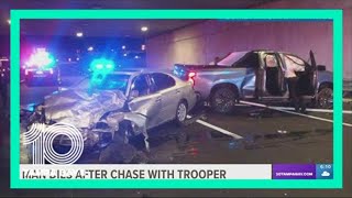 FHP: Man leads trooper on chase, drops 2 people off at airport before crash with pickup truck