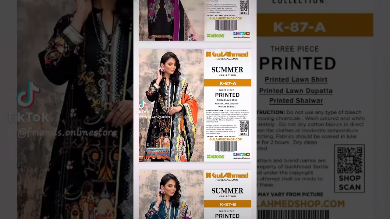 *GUL AHMED SUMMER COLLECTION *🔥 *2021*🔥 👉🏻 *Digital printed Vol 1 2021* 👈🏻 Fabric :  3 Pieces  Lawn