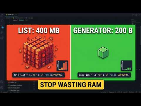 Python Generators in 5 Minutes — yield, Laziness, and the One-Shot Trap