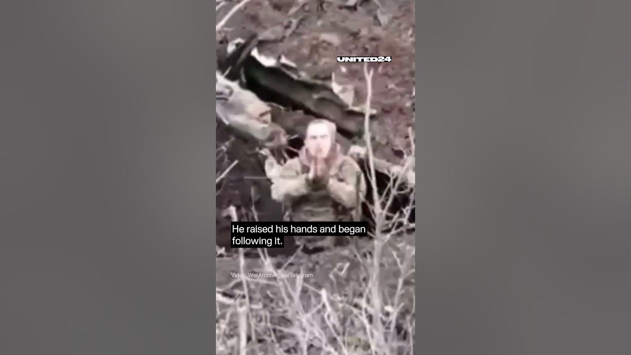 Russian Soldier Surrendered to Ukrainian Drone and Saved His Life #warinukraine