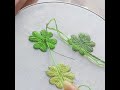 Lucky four leaf clover hand embroidery tutorial | using flying stitch