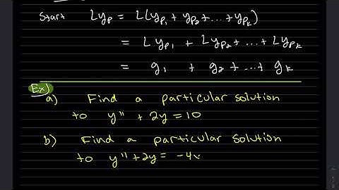DE 4 1 Part 4: Non Homogeneous Equations