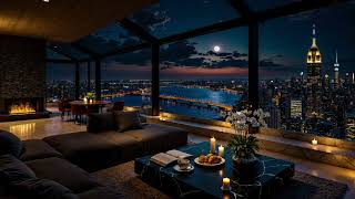 Soft Night Jazz 🌃 Luxury Apartment in New York City 🎷Relaxing Smooth Jazz for Study, Sleep, Work screenshot 3