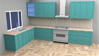 Create a Kitchen Cabinets in SketchUp screenshot 5