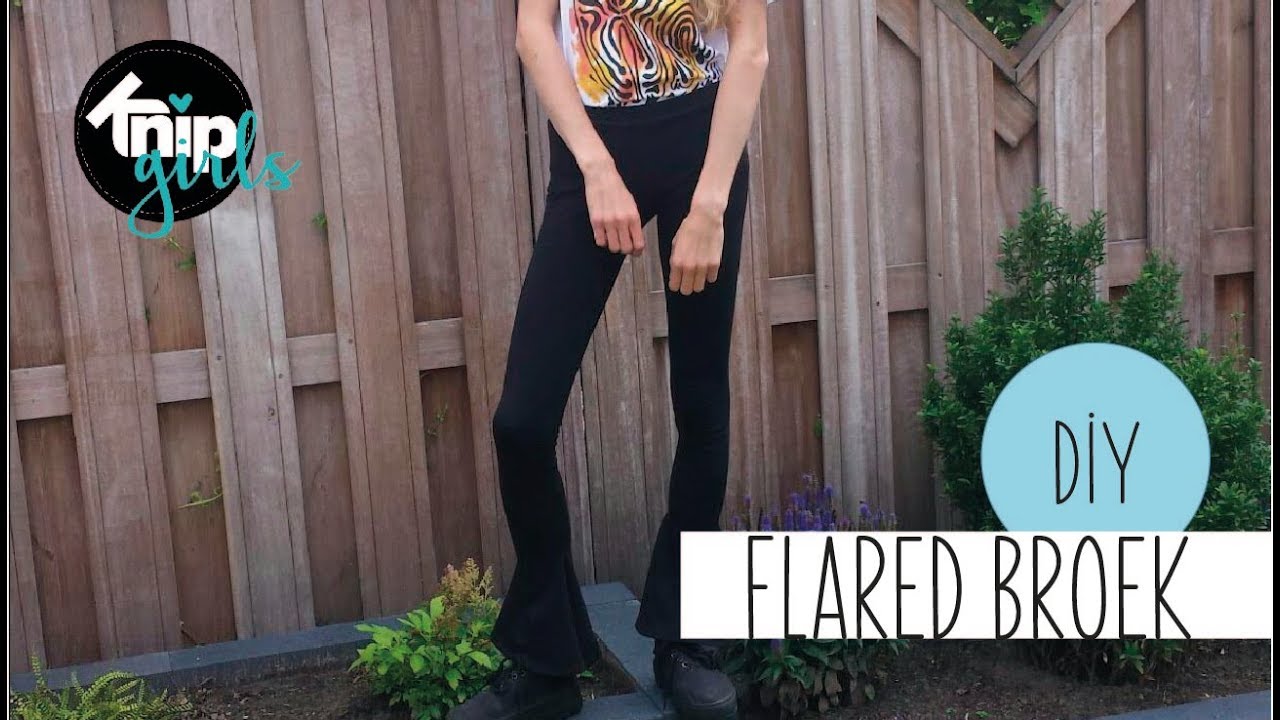 Uitgelezene DIY flared broek | KNIPgirl Jasmijn - YouTube MN-31