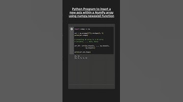 Python program to insert new axis within a NUMPY ARRAY using np.newaxis( ) function 😱😱😎😎