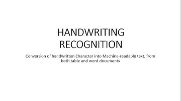 handwritten text recognition