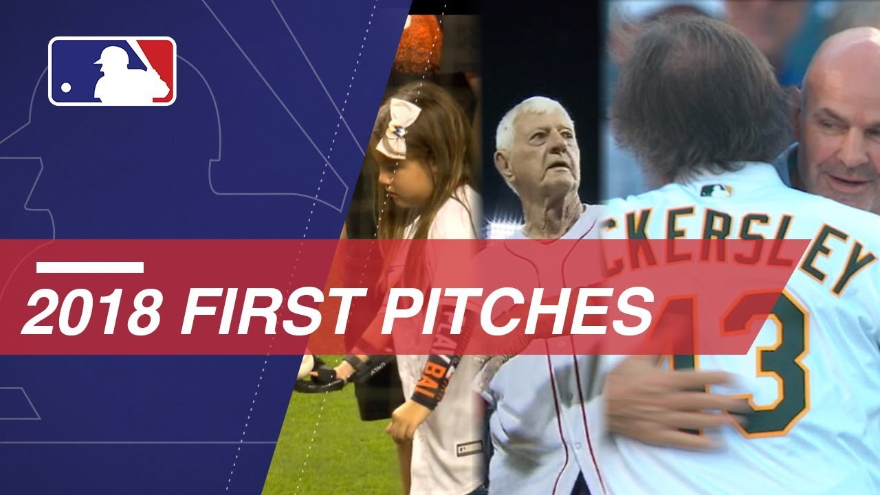 First pitches throughout the 2018 MLB season