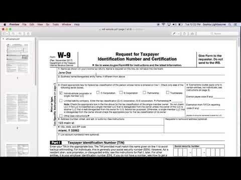 Come completare W-9 per essere pagato