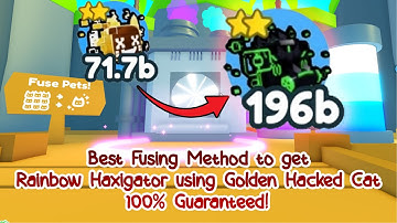 Best Fusing Method to get Rainbow Haxigator on Pet Simulator X new Glitch Update!