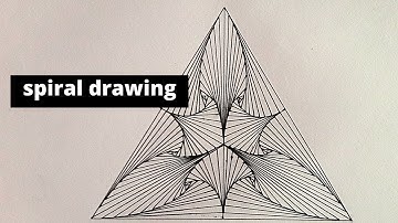 How to Draw Spiral Triangle Figure step by step for Beginner || Spiral Drawing