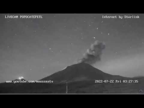 July 22, 2022, ~ Eruption ~ Popocatepetl Volcano, Mexico ~ 03:24 CDT